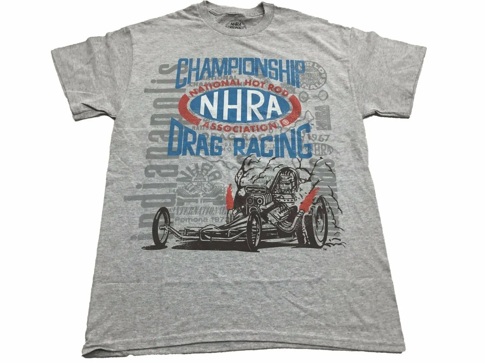 NHRA Национальный Hot Rod ассоциации машинкой для Драг рейсинга Для мужчин футболка