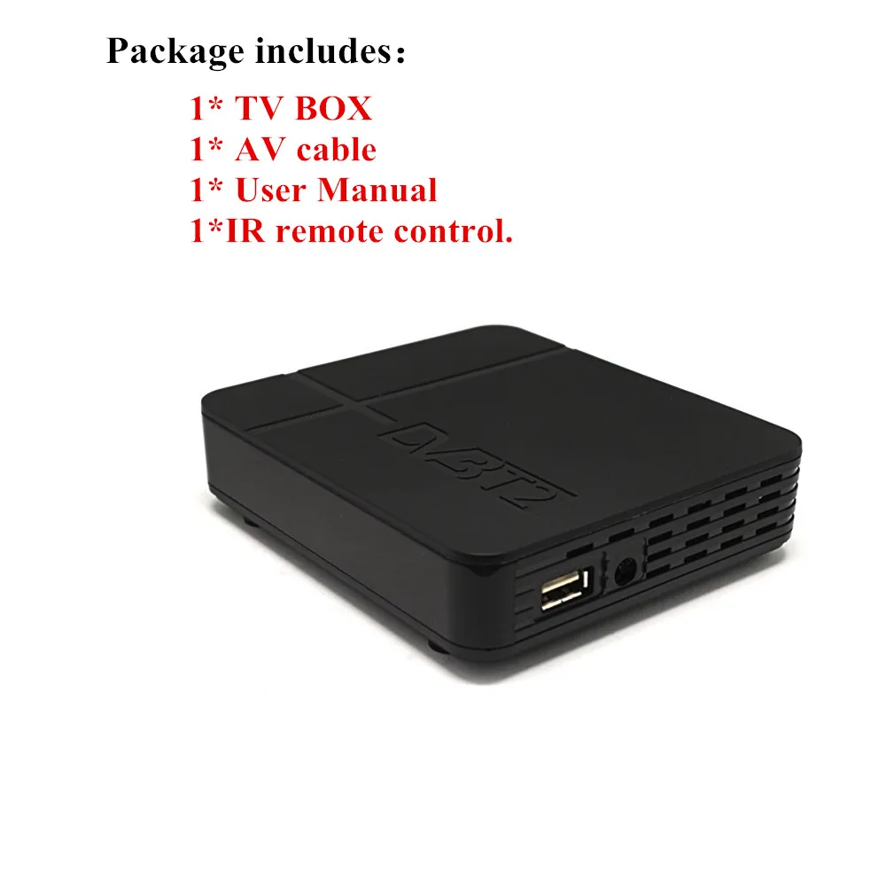 Vmade DVB-T2 DVB-T Full HD 1080P цифровой эфирный приемник Поддержка MPEG-4/2 H.264 Youtube PVR 3D стандартная ТВ приставка - Цвет: Черный