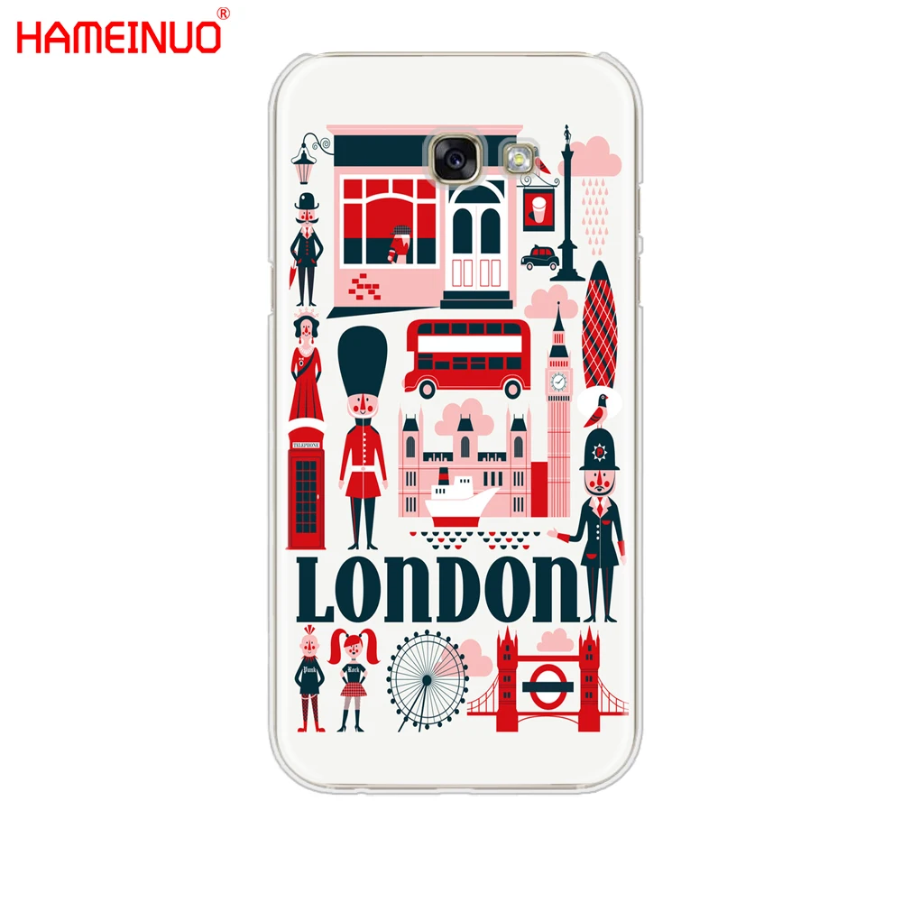 Чехол для мобильного телефона HAMEINUO London big ben Bus чехол Samsung Galaxy A3 A310 A5 A510 A7 A8 A9 2016 2017 2018