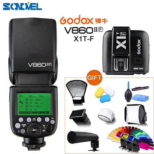 For Fujifilm Godox V860II-C/N/S/F/O вспышка 2,4G 1/8000s 2000mAh Li-on Аккумулятор беспроводной светильник вспышки для sony Canon Nikon Olympus Fujifilm - Цвет: For Fujifilm