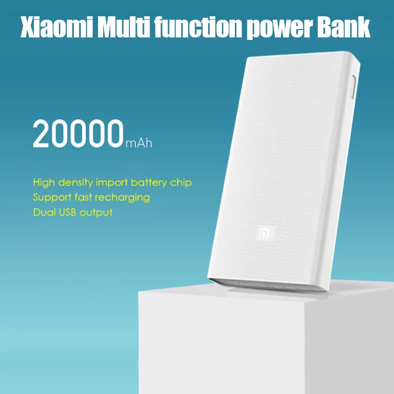 Xiaomi 20000 мАч Power Bank Внешняя Батарея Резервного Копирования Зарядное Устройство
