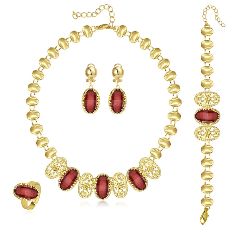 Модные свадебные ювелирные наборы Boho очаровательный Дубай золотой Нигерийский