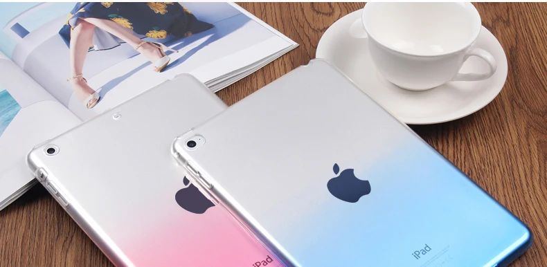 Чехол для iPad 9,7 A1893 A1954 ТПУ прозрачный силиконовый штамп градиент Цвет Крышка для iPad 9,7 чехол A1822 A1823