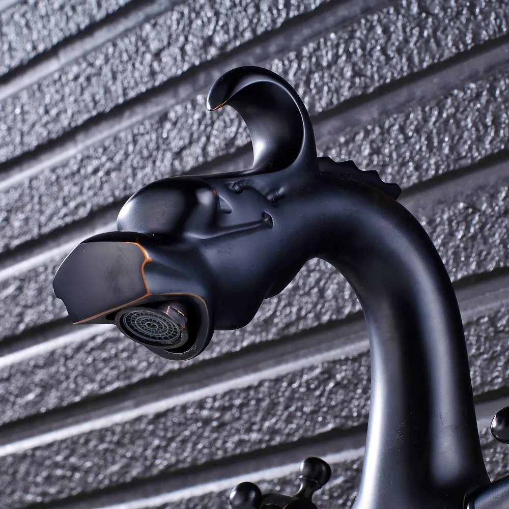 Смеситель для ванной Uythner с масляным покрытием и бронзовым драконом смеситель