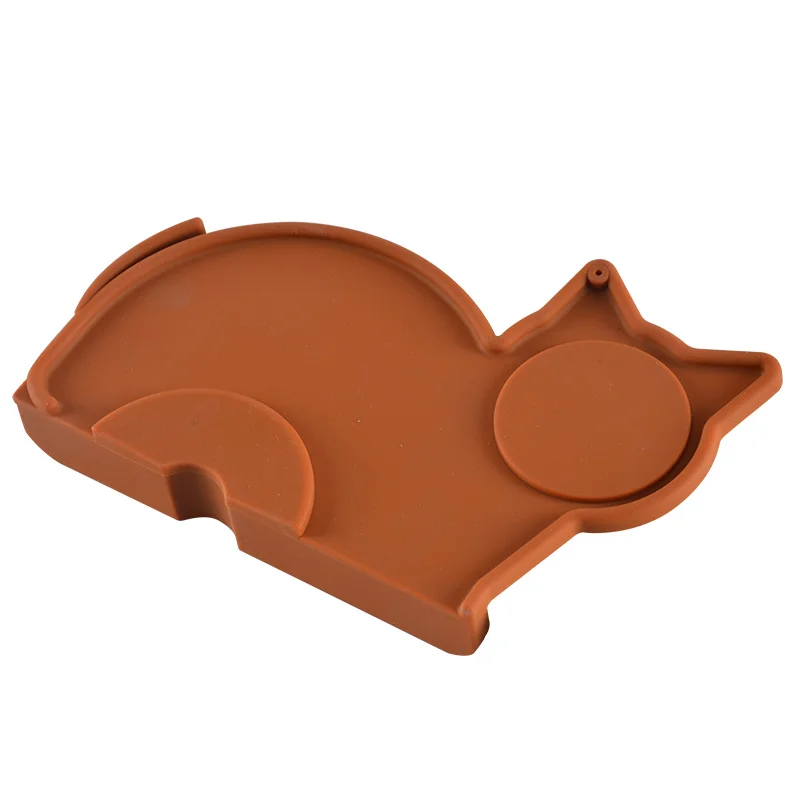 Мультяшный Кот силиконовый держатель для темпера кофе Противоскользящий коврик