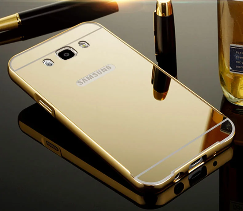 Роскошные зеркальные чехлы цвета розового золота для Samsung J5 2016 алюминиевый