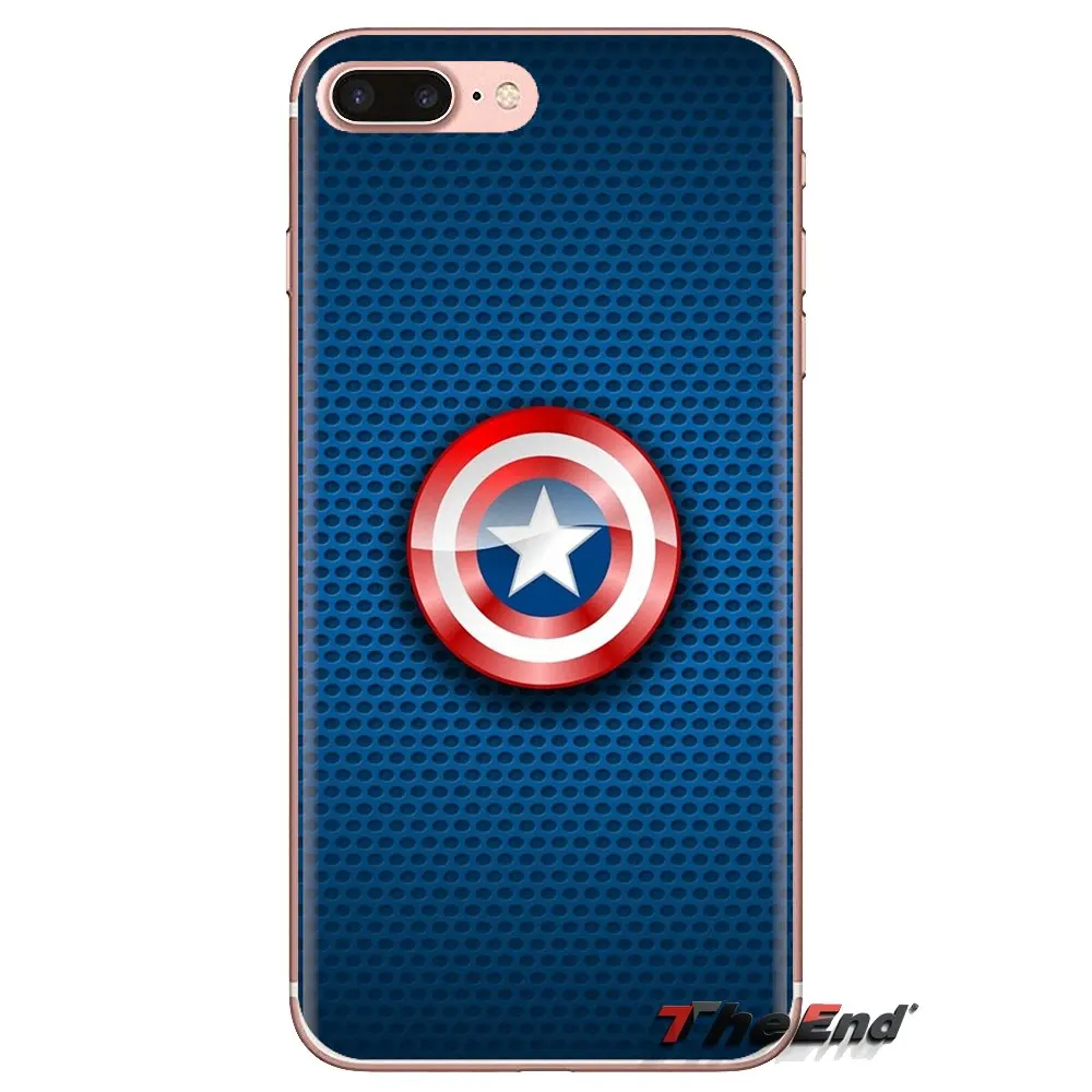 For Xiaomi Mi3 Samsung A10 A30 A40 A50 A60 A70 Galaxy S2 Note 2 Grand Core Prime Captain America Shield TPU Transparent Bag Case |