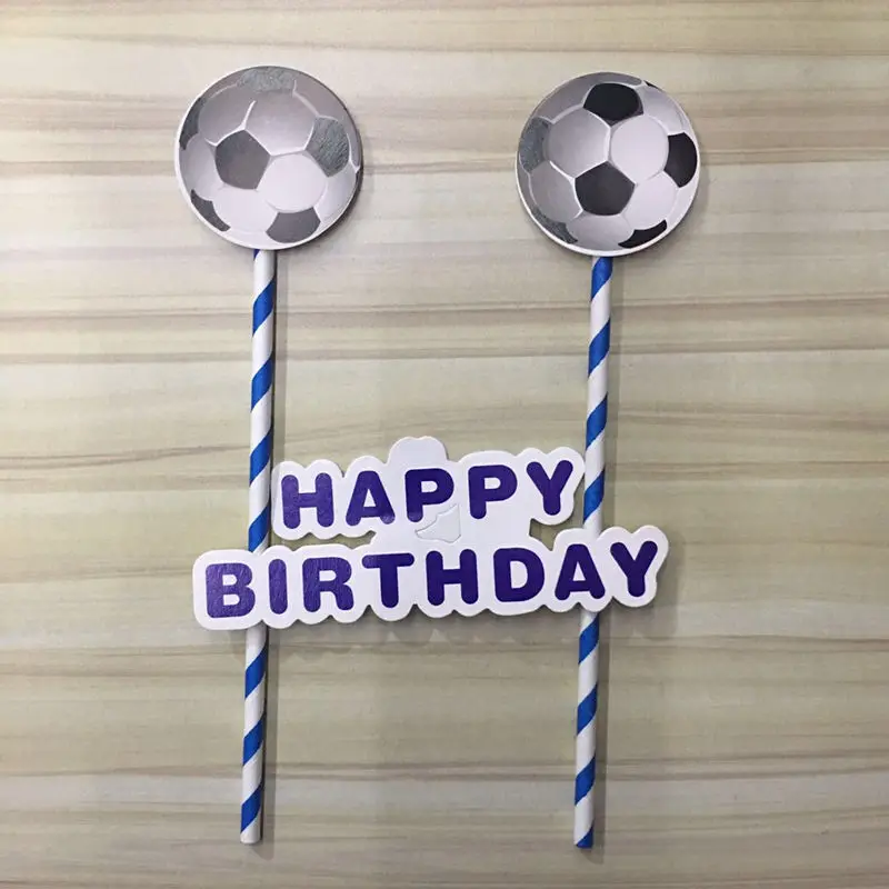 Горячая 2019 белая черная футбольная Тема одноразовые столовые приборы для