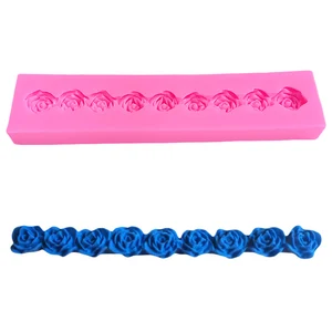 Силиконовая 3d силиконовая форма для шоколада SK0032045 с розами и цветами