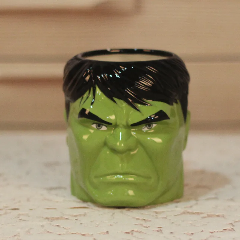 Hulk Marvel Кофе кружки Мстители Чай чашки и кружки Бэтмен Тор Супермен Железный человек Халк Человек-паук Капитан Америка Керамика Mark напиток - Цвет: Hulk