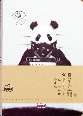 Masked panda Панда Клубная цветная страничная записная книжка милый блокнот офисный школьный a5 дневник планировщик персональный органайзер граффити записная книжка канцелярские принадлежности - Цвет: Masked panda