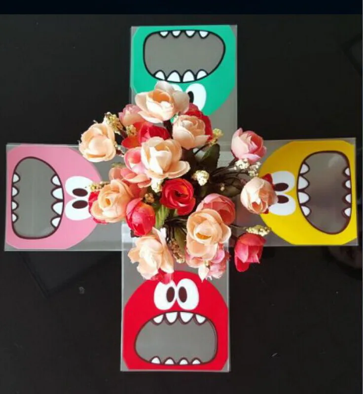 100 шт конфетная пасть чудовища с большими зубами пластиковая сумка для