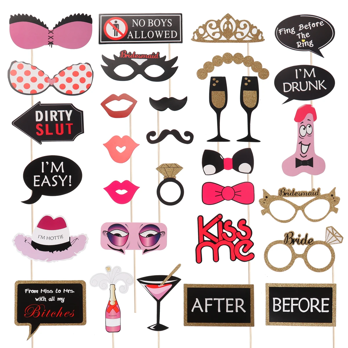 30 шт. реквизит для девичника вечеринки забавный Для холостяка фотосессии свадьбы