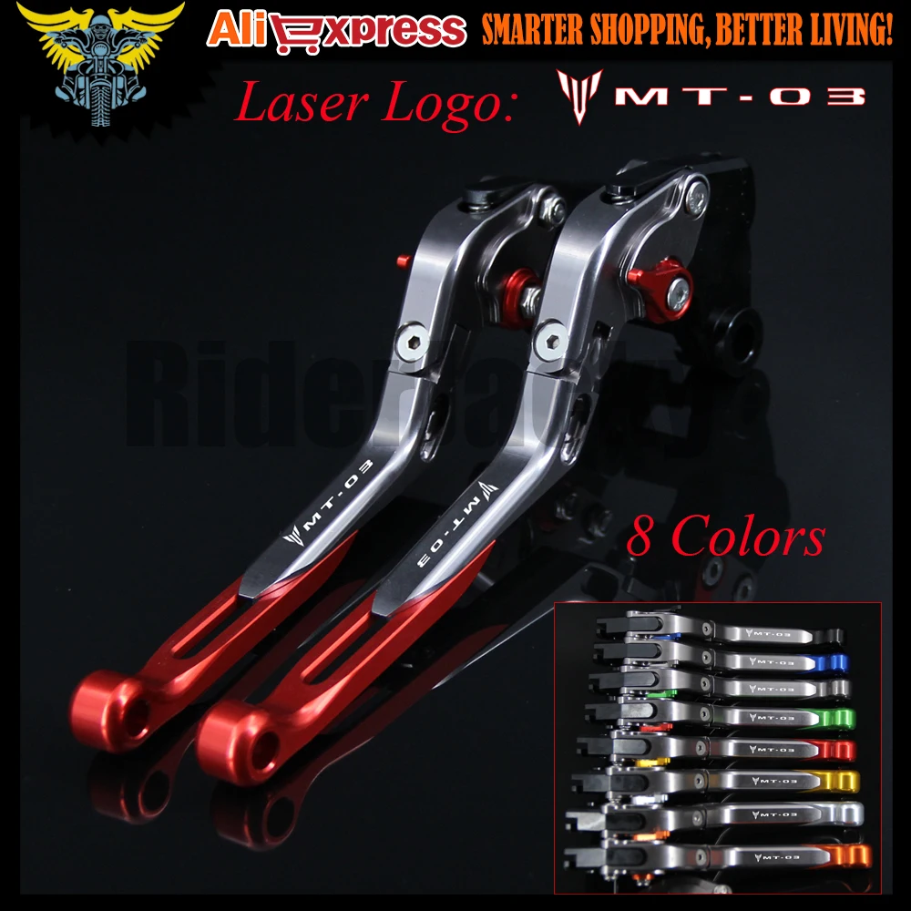 Лазерный Логотип для Yamaha MT 03 MT03 2006 2011 2007 2008 2009 2010 CNC складные и удлиняющие красные
