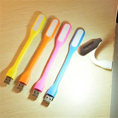 1 шт. ноутбук USB настольная лампа Защита глаз лампа портативная Светодиодная лампа зарядки сокровище интерфейс ручной творческий ночник - Цвет: mix
