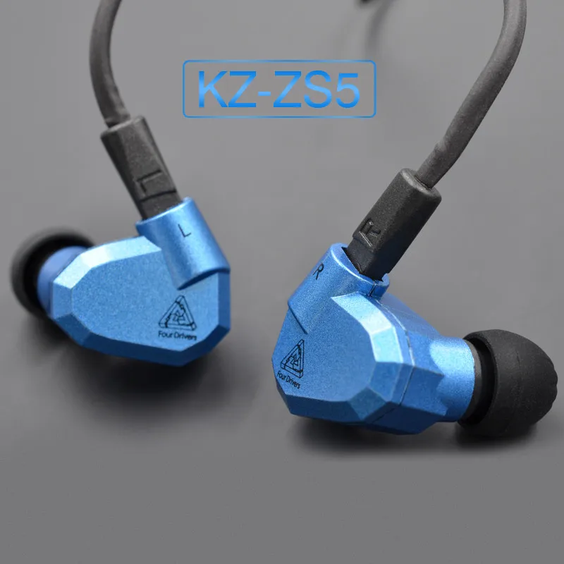 Оригинальные KZ ZS5 HIFI наушники 2DD + 2BA гибридные вкладыши DJ Monito Super Bass Наушники