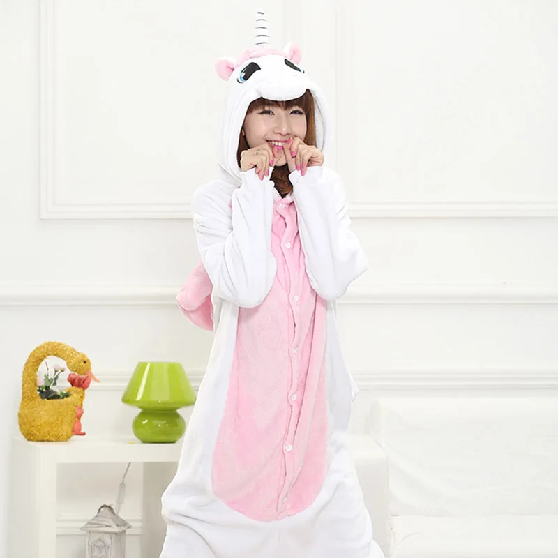 Adult Anime Koala Blue Unicorn Kigurumi Onesies Costume For Women Animal Pink Stitch Onepieces Sleepwear Home Cloths Girl