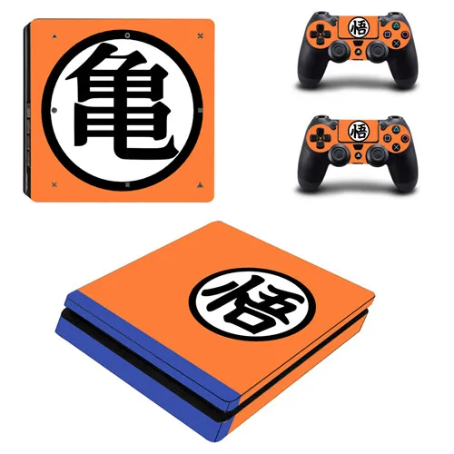 YSP4S-0140 Аниме Dragon Ball Z Goku PS4 тонкая кожа Стикеры для sony Игровые приставки 4 консоль и контроллеры наклейка PS4 тонкий Стикеры винил - Цвет: YSP4S-0140