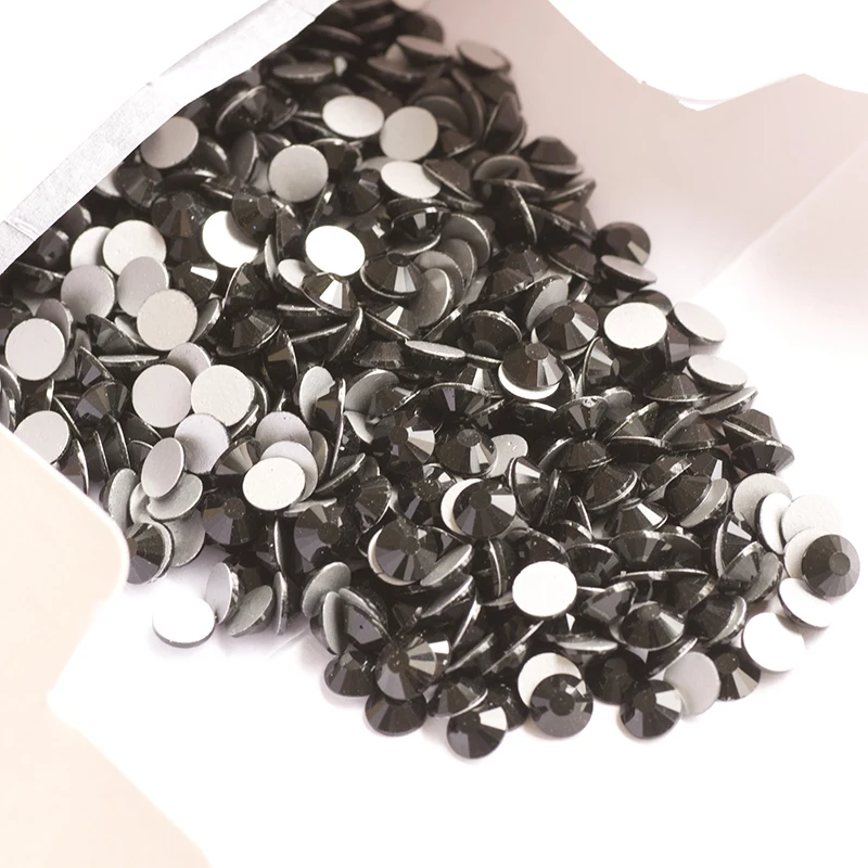YANRUO SS30-SS34 288pcs Jet Crystal Non Hotfix Black Стразы Flatback одежда для ногтей разразы | Дом и сад