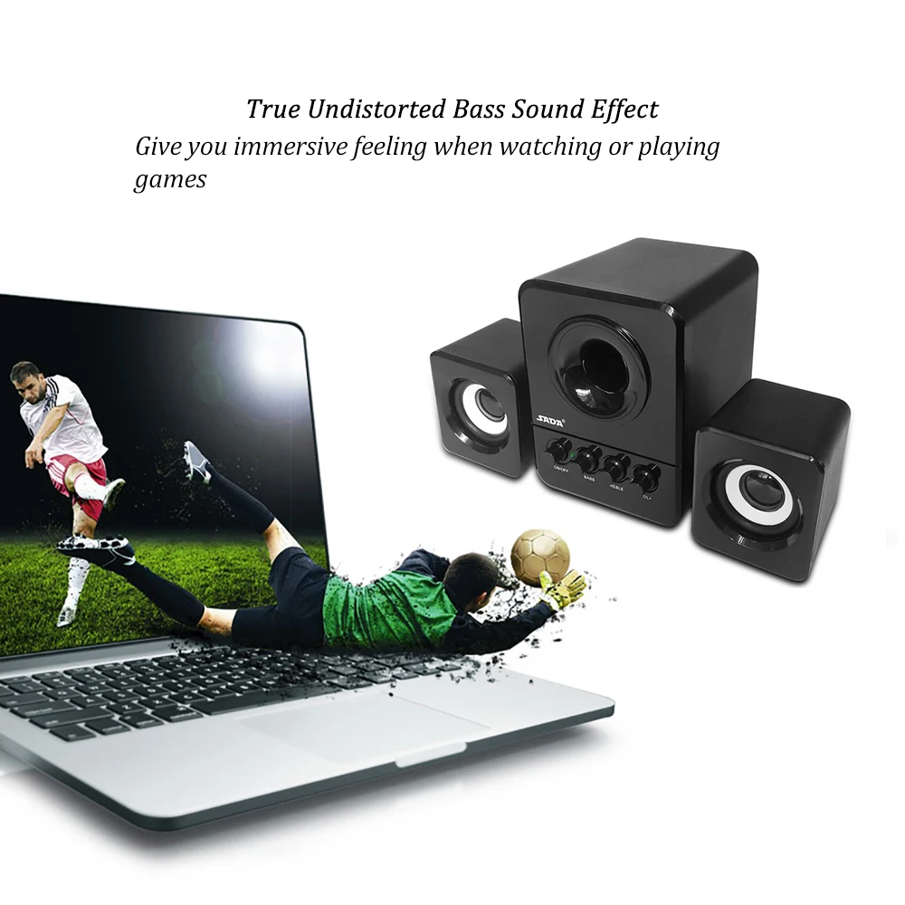 SADA D 203 USB Проводная комбинированная компьютерная Колонка бас стерео s музыкальный