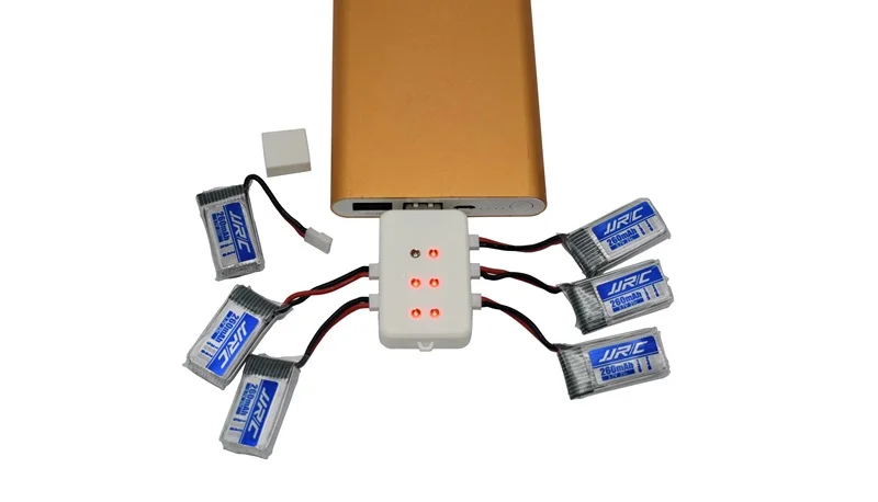 JJRC H8 мини аккумулятор 3,7 в 260 мАч Lipo аккумулятор и(6в1) зарядное устройство для H8 JJRC H8 RC Квадрокоптер Дрон часть H8Mini