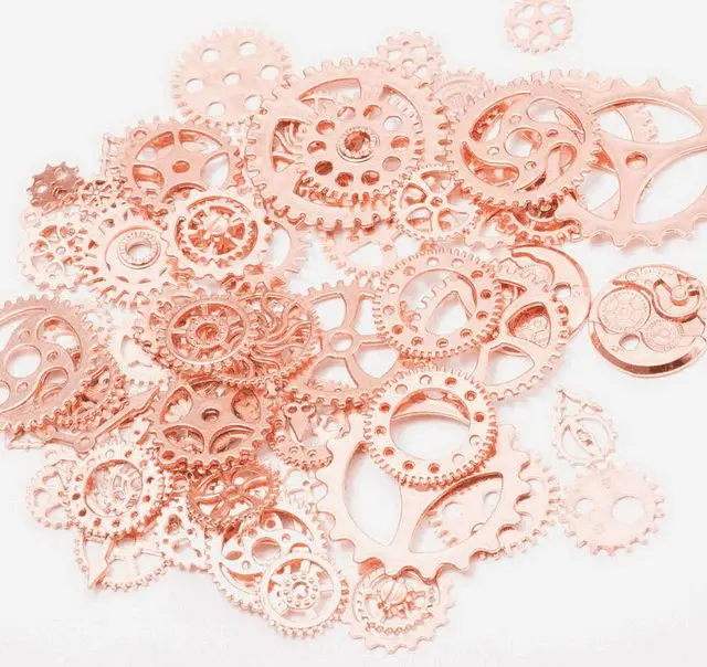 rose gold Смешанные 100 г steampunk шестеренки и винтики часы руки Ювелирные изделия пальцы - Цвет: rose gold