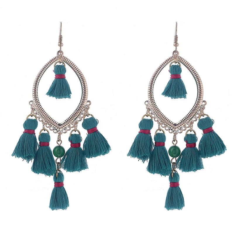 Женские длинные серьги с бахромой LOVBEAFAS Винтажные Макси Brinco Bijoux Femme бахромой|long