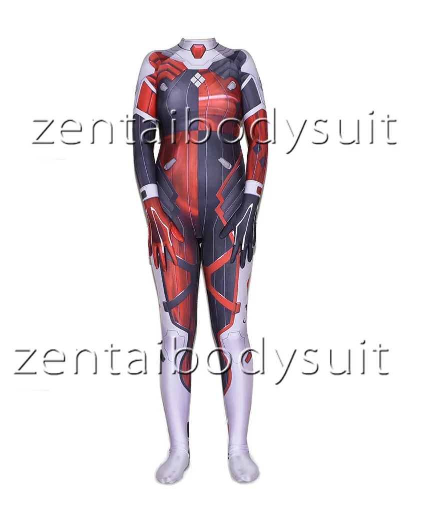 Костюм для косплея Zentai с 3D-принтом из аниме любимый в франксе 02 ноль два