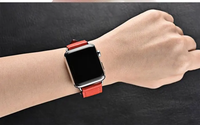 Кожаный ремешок для apple watch, ремешок 42 мм, 38 мм, Версия 44 мм 40 мм развертываемая застежка ремешок для наручных часов iwatch, версия в едином положении во время занятий легкой атлетикой, 5/4/3/2/1 ремень