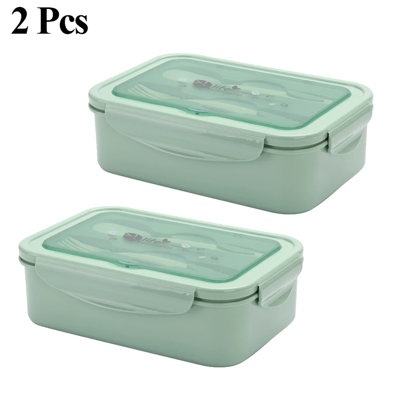 2 Pcs KT183 Microwavable Ланч-бокс для детей, пищевой Бенто-бокс, контейнеры для еды, герметичные, для хранения еды, переносная коробка, Новинка - Цвет: 2 Pcs KT183