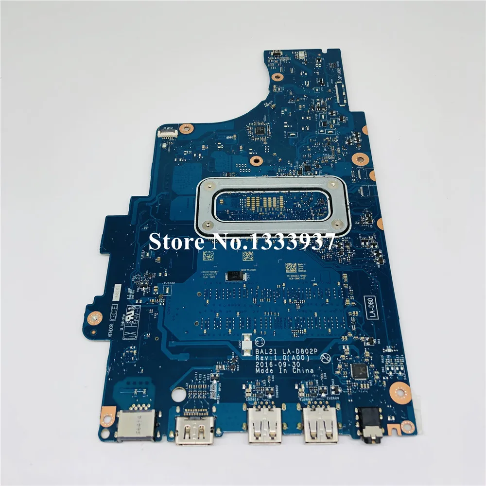 CN 0Laptop материнская плата DG5G3 0DG5G3 BAL21 LA D802P для DELL Inspiron 15 5567 5767 i5 7200U SR2ZU карты|Платы