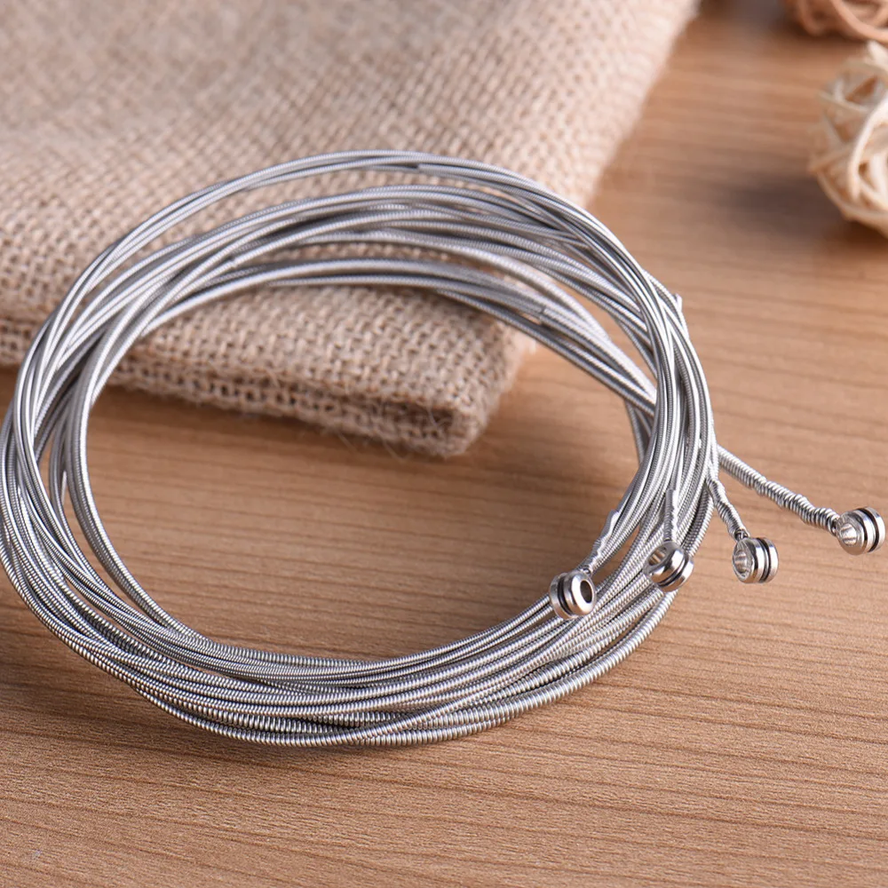 

4 Pcs/Set Bass Strings Bass Guitar Parts Accessories Guitar Strings Stainless Steel Silver Plated Gauge for Bass