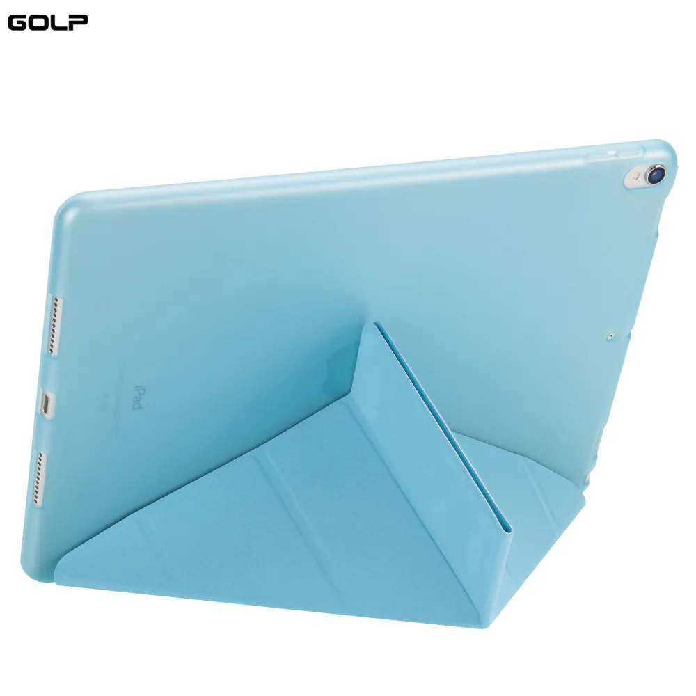 Blue Из искусственной кожи чехол для iPad Pro 10,5 дюймов ультра тонкий Смарт Обложка чехол для iPad Pro 10,5 Air 3 Мягкий силиконовый чехол - Цвет: Blue