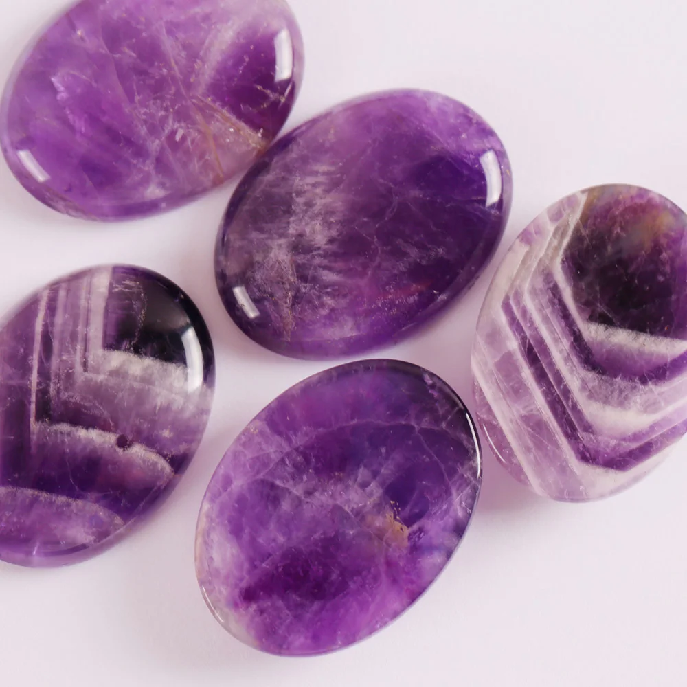 40x30MM Natural Purple Crystal Stone Oval Cabochon CAB Jewelry For Woman Gift Making 1PCS H100 | Украшения и аксессуары