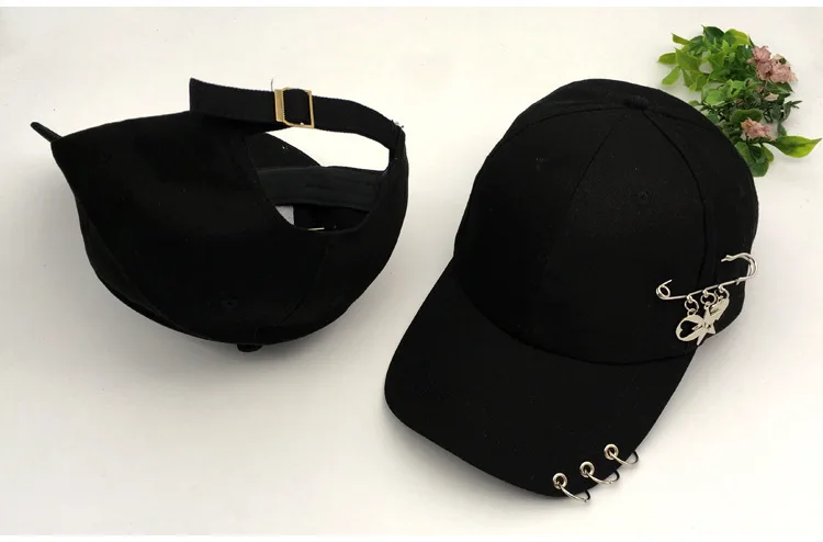 Однотонные летние хлопковые повседневные бейсболки для девочек с металлическим