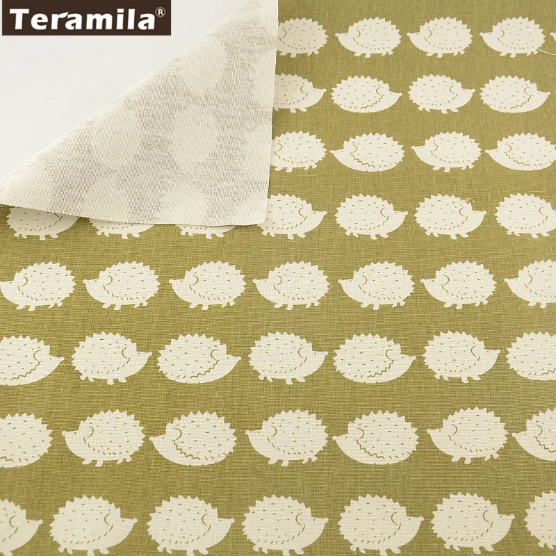 

Cotton Linen Fabric Sewing Material Tissu Cartoon Hedgehog Design Tablecloth Pillow Bag Curtain Cushion Pillow By the Meter