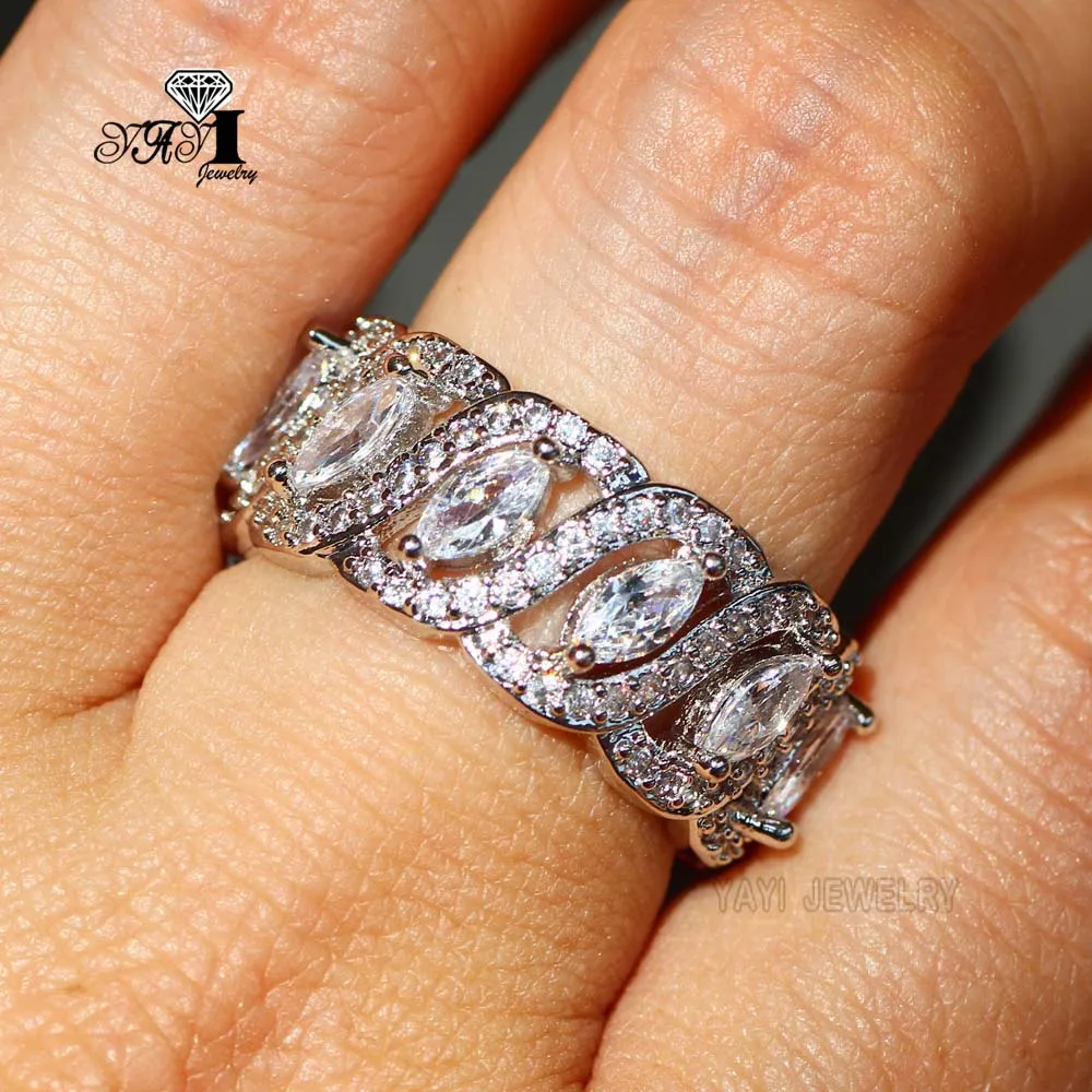 Ювелирные изделия YaYI принцесса вырезанное 15 CT красный цирконами серебряные Цвет