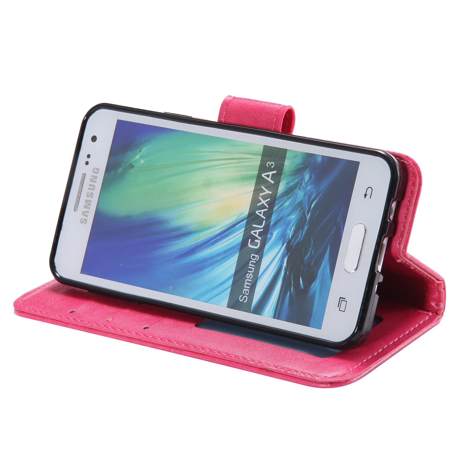 Откидной Чехол бумажник для Samsung Galaxy A3 2015 A300 A 3 300 SM A300F кожаный силиконовый чехол с