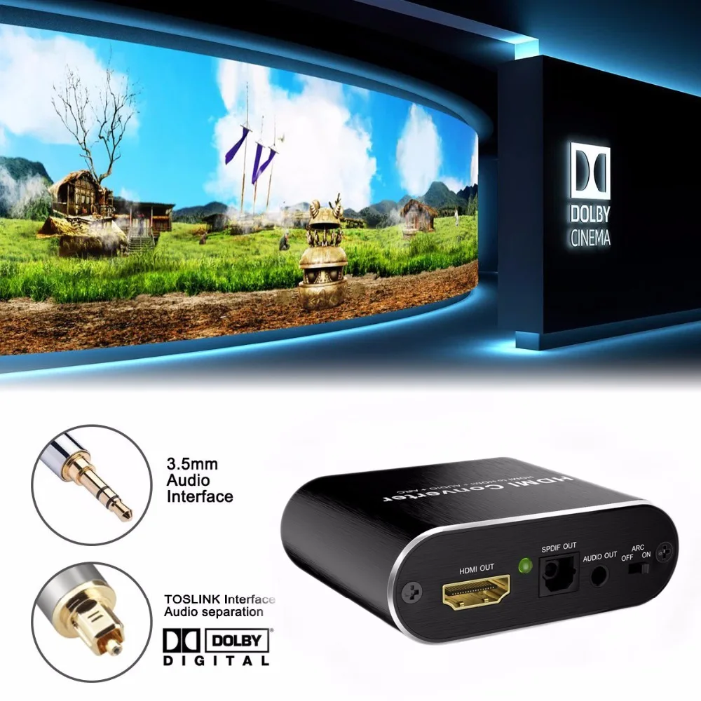 Navceker ProAV 4K 60 Гц 3D HDMI в и оптический SPDIF + 3 5 мм стерео аудио экстрактор конвертер