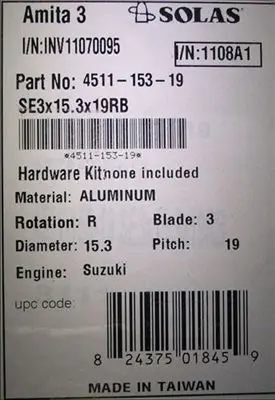 Пропеллера для Suzuki 2 тактный 150-250 hp 19 дюймов подвесной мотор высокого качества пропеллер 15,3*19
