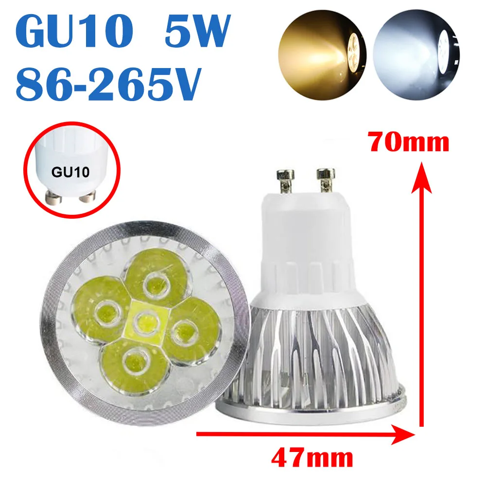Супер яркий светодиод 3W 5W 7W MR16 GU10 Светодиодный точечный светильник 12V 86 265V лампа