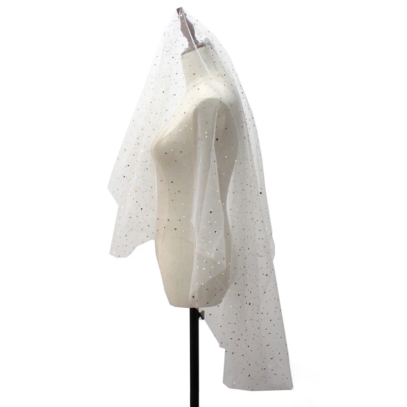 100 см блестящая Длинная фата невесты для женщин тюль вуаль аксессуар свадебного