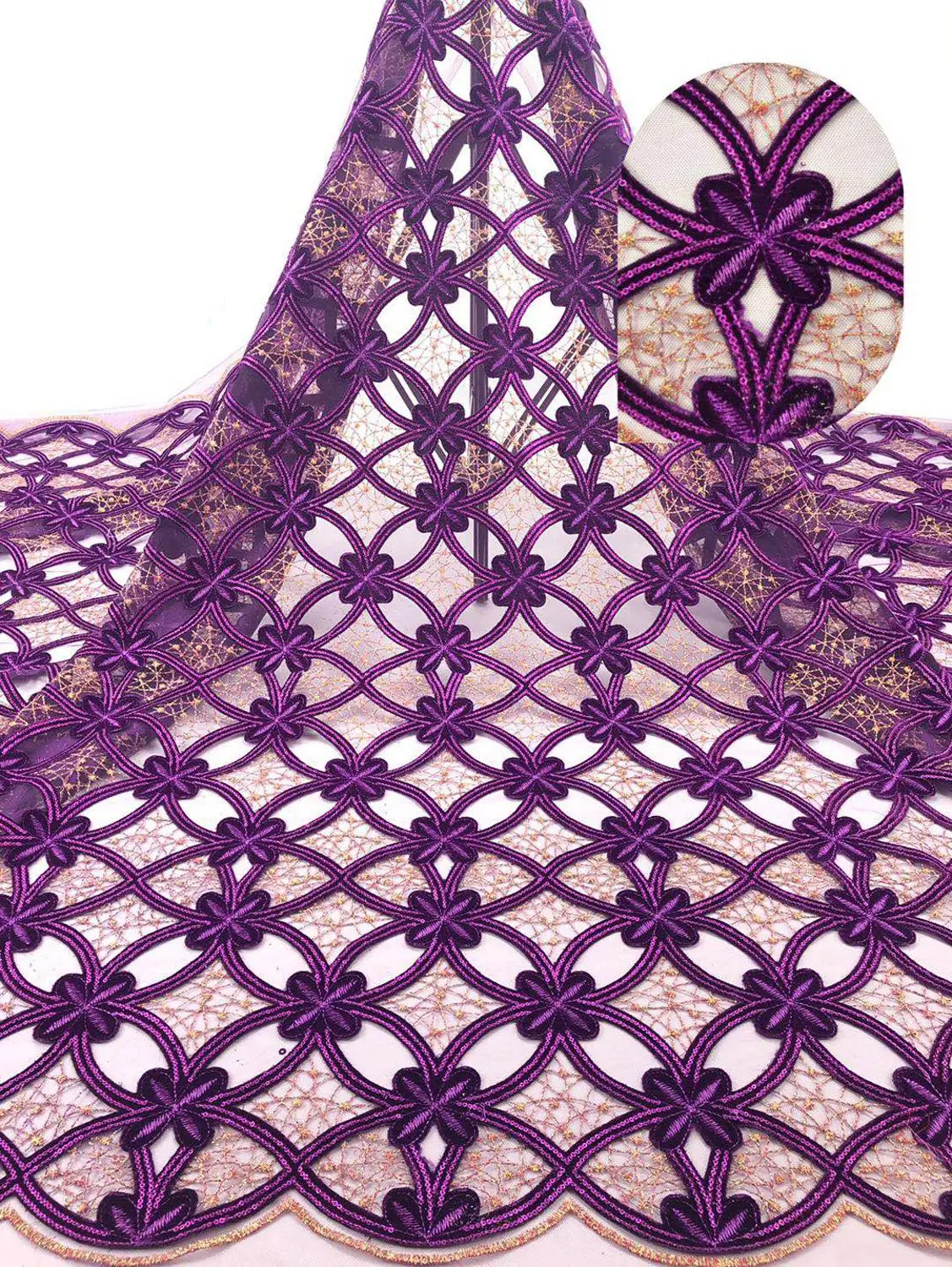 Новый дизайн французская нигерийская кружевная ткань высокого качества Тюль