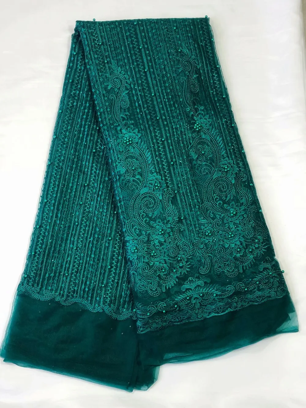 Высококачественная нигерийская кружевная ткань 2019 вышитая африканская сухая с