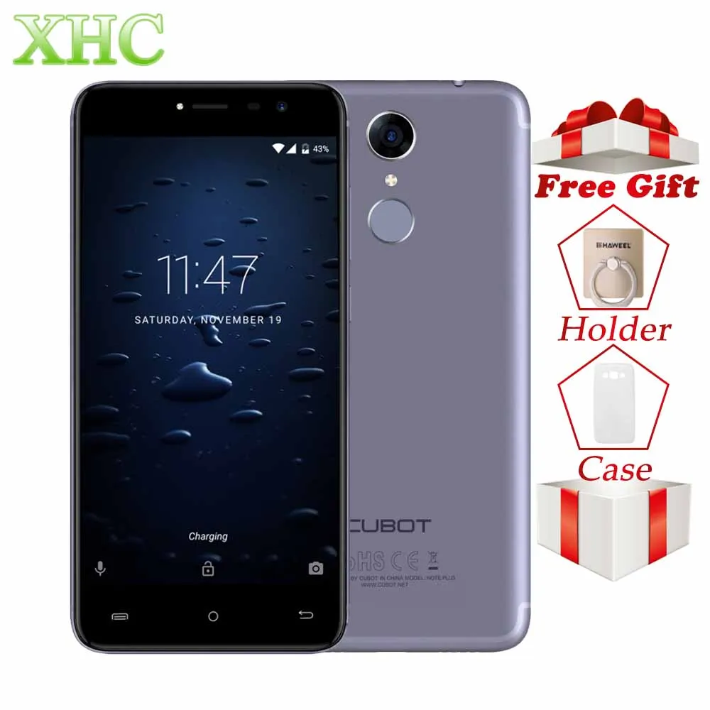 CUBOT Note Plus 5 2 ''смартфоны 3 ГБ + 32 Гб двойной 13MP отпечатков пальцев ID Android 7 0 MTK6737T