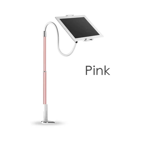 100cm pink Кронштейн держатель 100 см регулируемая подставка держатель для телефона для кровати 4,0 до 10,6 дюймов крепление для iPad планшета ПК держатель для мобильного телефона - Цвет: 100cm pink