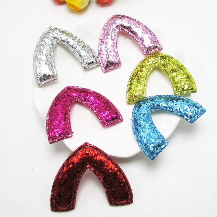 30pcs/Lot 5x4.3cm Mix Colors Cat Ear Shape Patches Multicolors Padded Applique for DIY Children Hair Accessories | Дом и сад