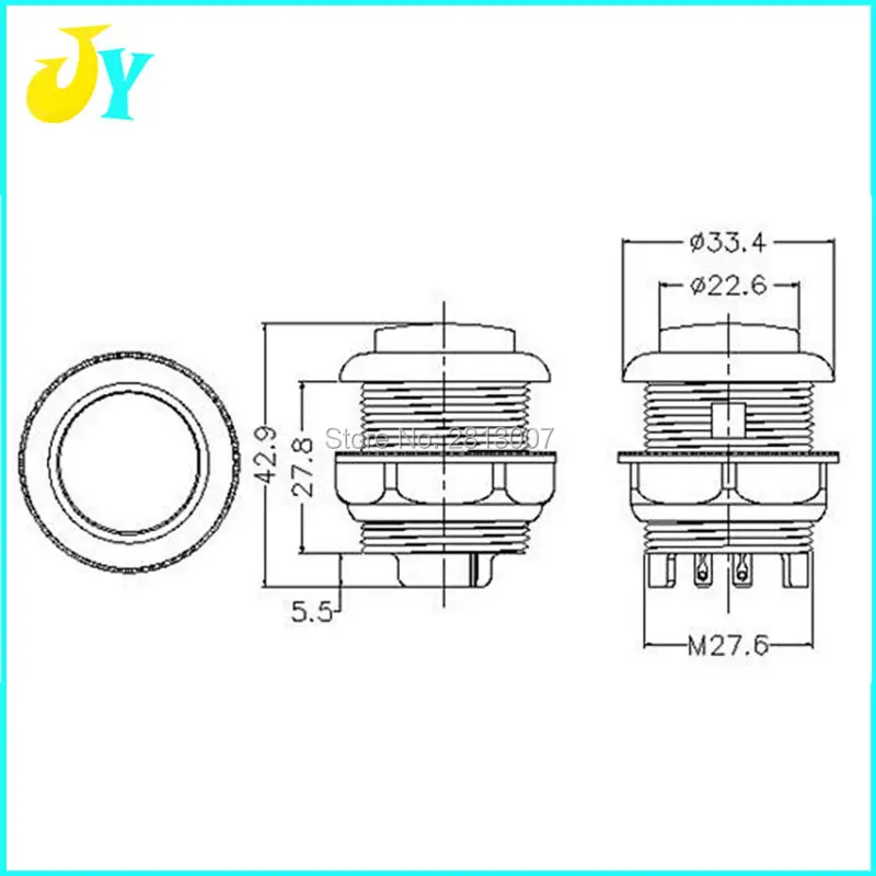 Аркадные кнопки встроенный микропереключатель кнопка запуска для игр в игровые