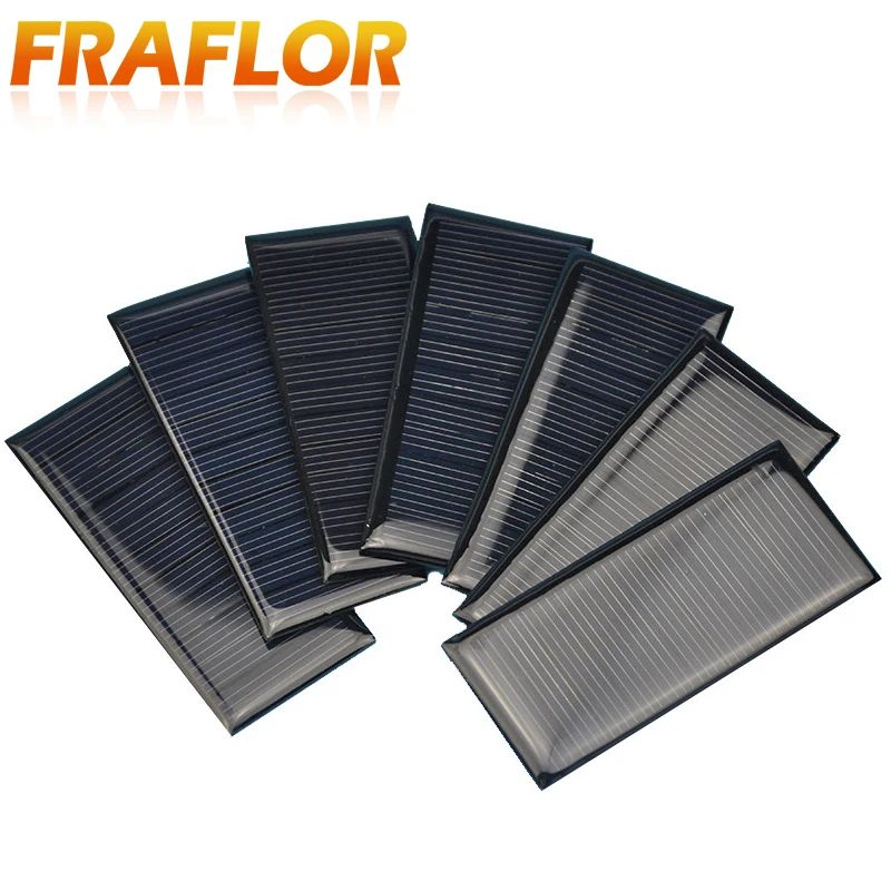 2 шт. миниатюрная поликристаллическая солнечная панель 5 В 50 мА 0 275 Вт маленькое