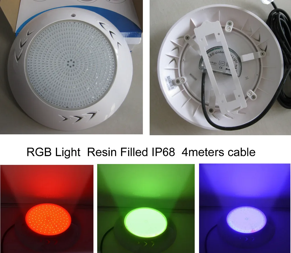 HX подводный светодиодный светильник для бассейна SMD42W 12V RGB пластик смола